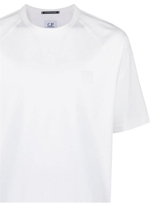 white cotton soft jersey logo print C.P. Company | 16CLTS020A006370W101